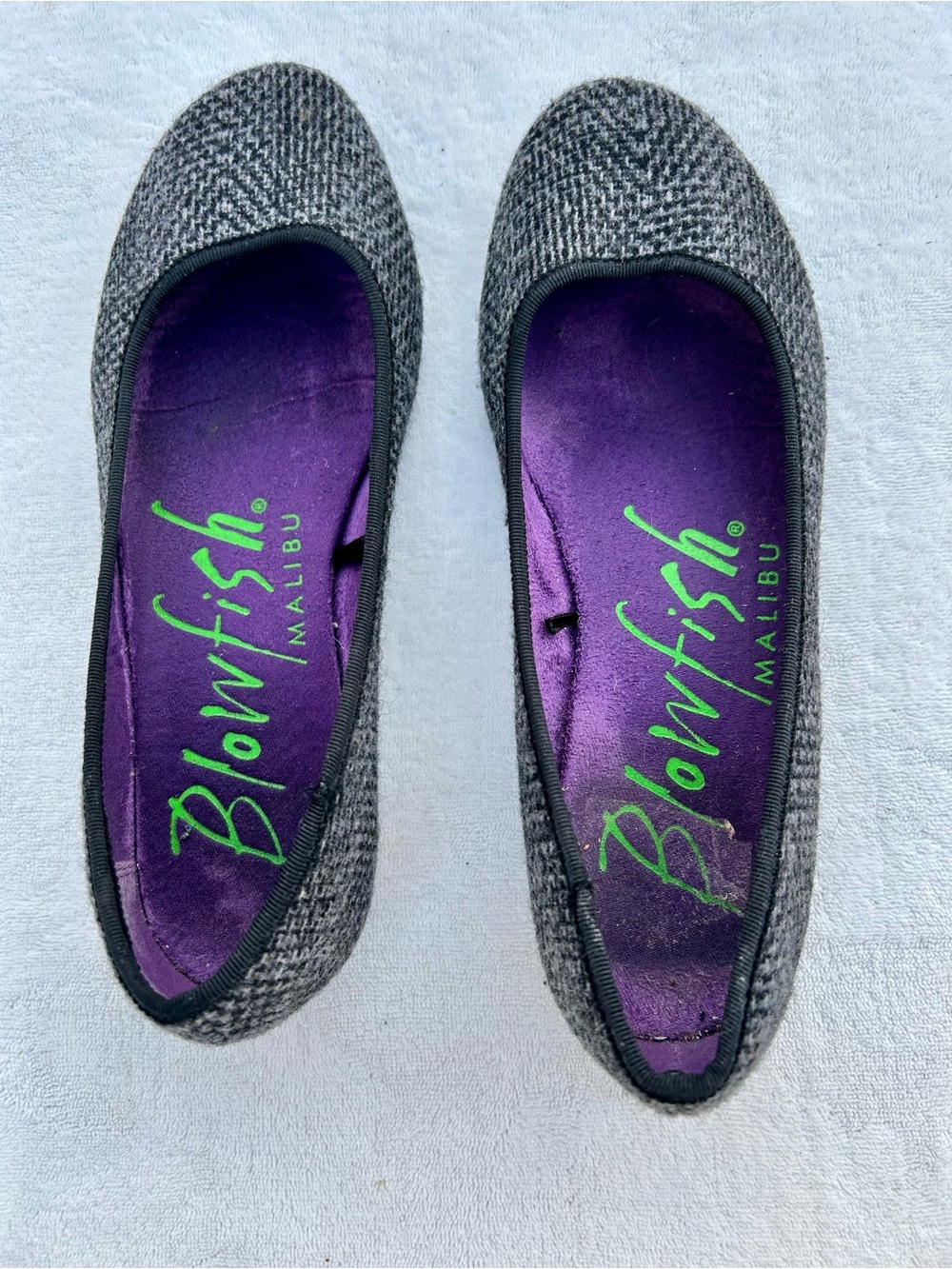 Blowfish Malibu Flats Shoes Ballet Slip Ons sz7 Preppycore Neutral